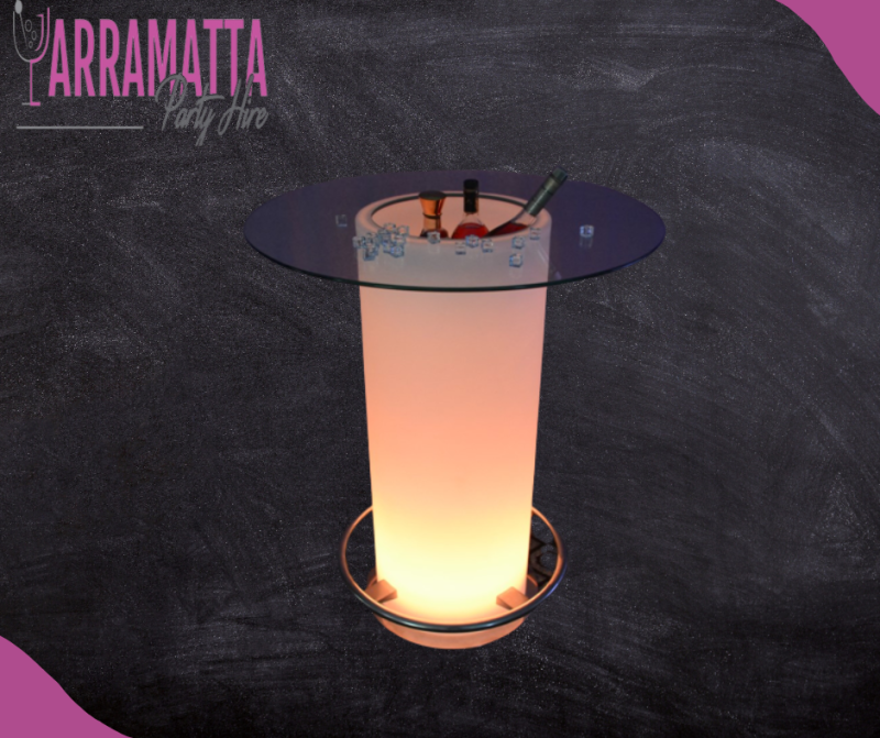 LED Cocktail Table With Ice Tub