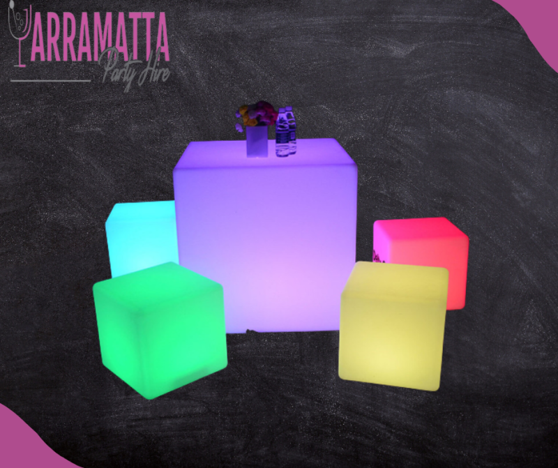 LED Cubes & Table Set