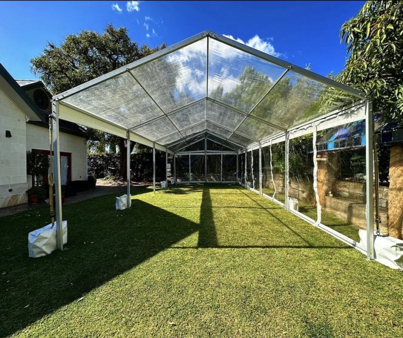 6mx12m Clear Framed Marquee