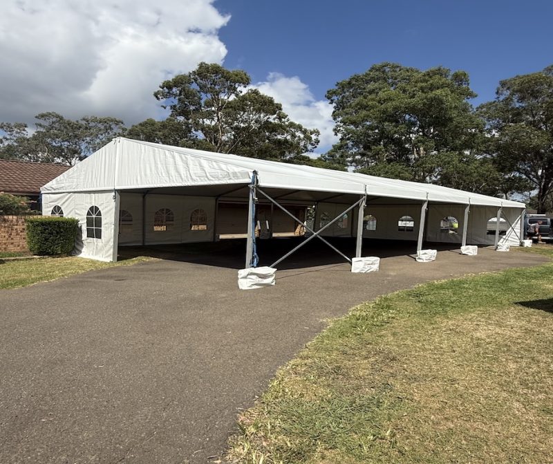 8mx12m White Framed Marquee