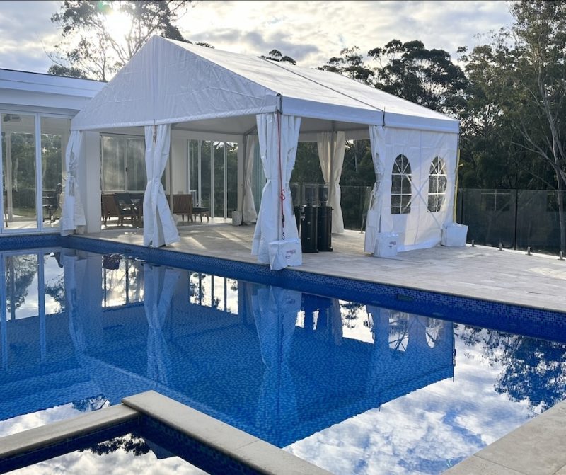 8mx6m White Framed Marquee