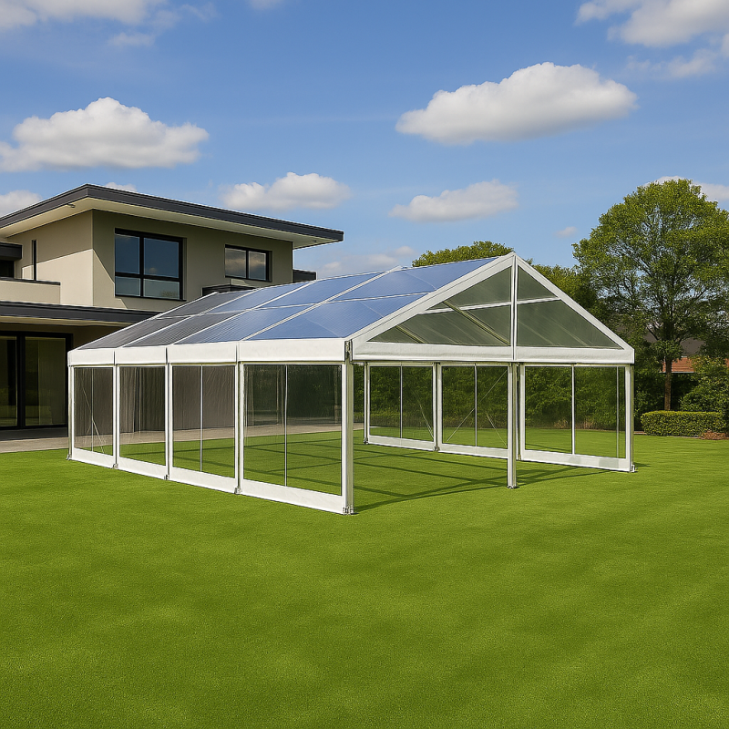 10mx12m Clear Framed Marquee