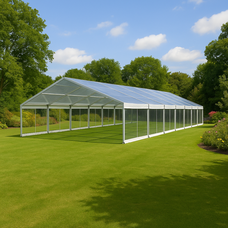 10mx21m Clear Framed Marquee