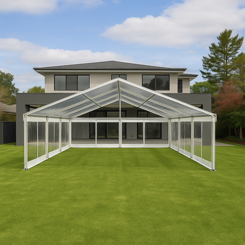 10mx9m Clear Framed Marquee