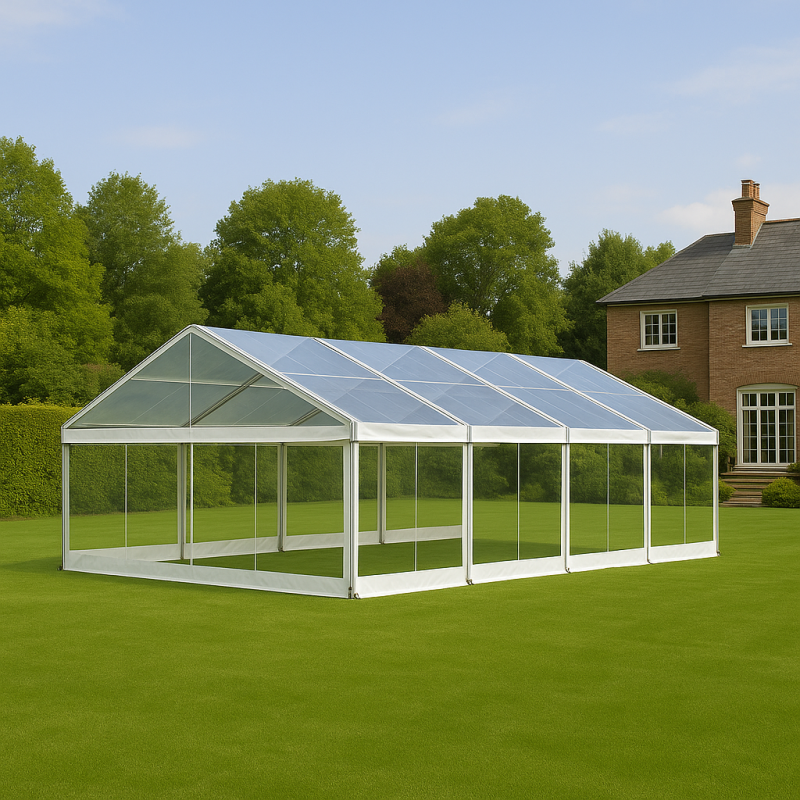 5mx12m Clear Framed Marquee