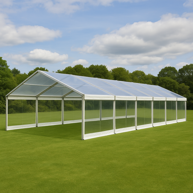 5mx18m Clear Framed Marquee