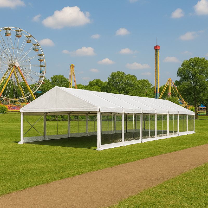 5mx18m White Framed Marquee