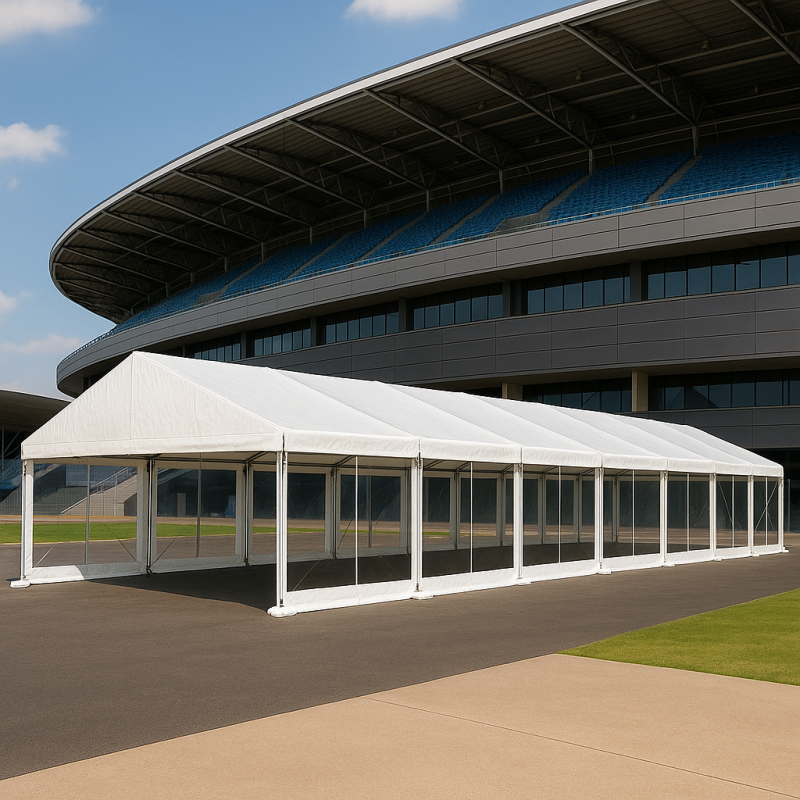 5mx21m White Framed Marquee