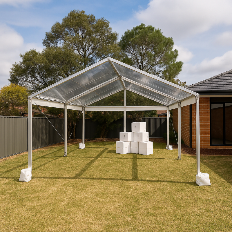 6mx6m Clear Framed Marquee
