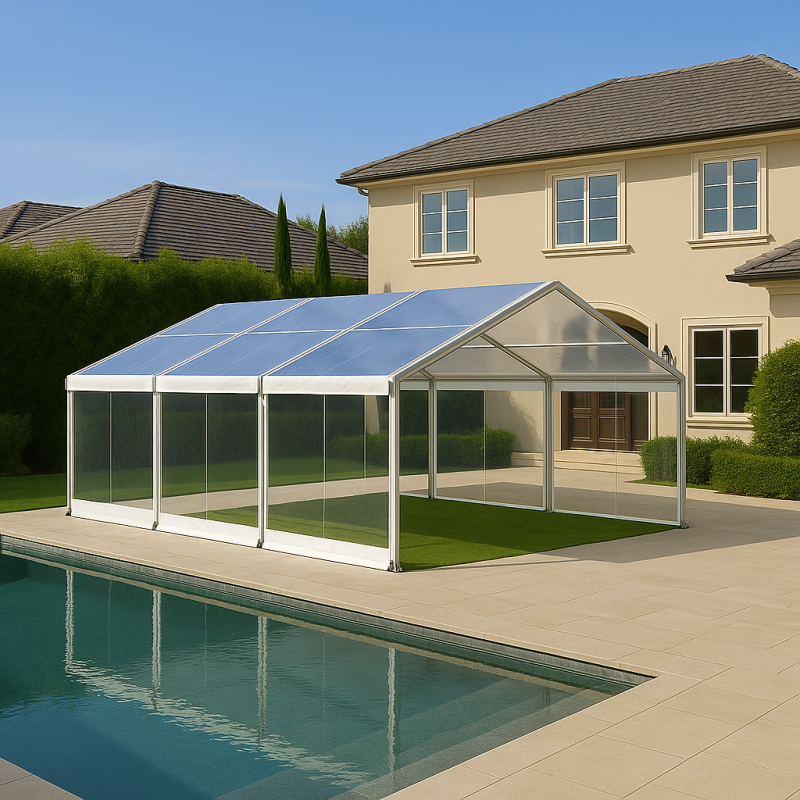 6mx9m Clear Framed Marquee