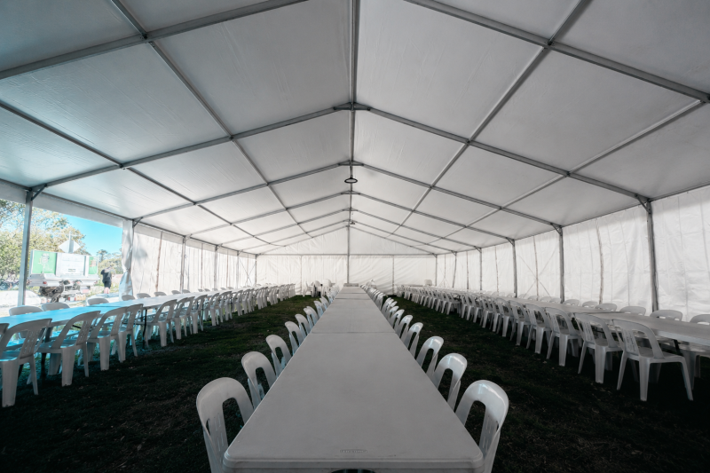 10m x 24m White Framed Marquee