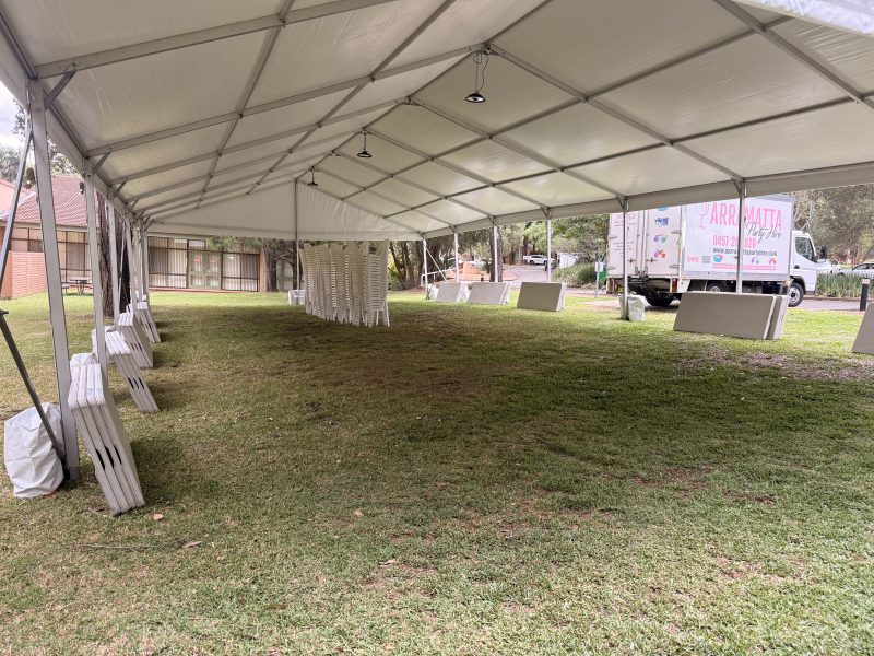 10m x 21m White Framed Marquee