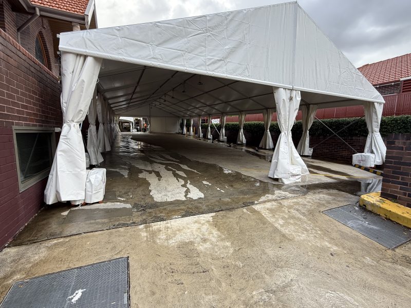 10m x 30m White Framed Marquee