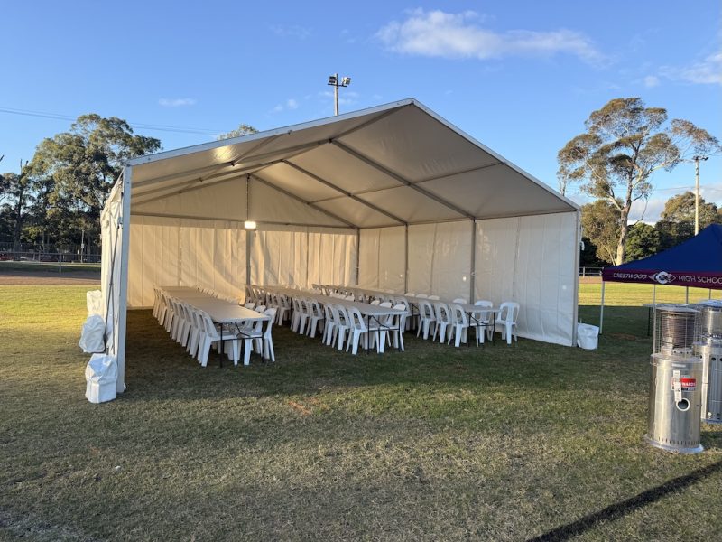 8mx9m White Framed Marquee