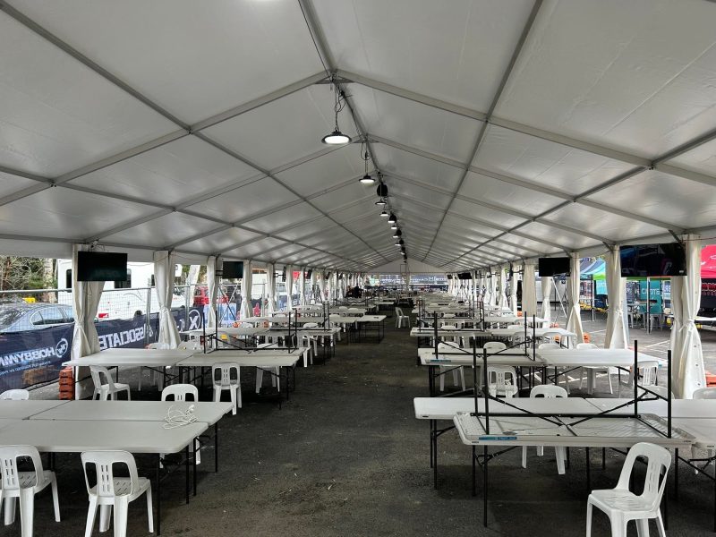 10m x 57m White Framed Marquee