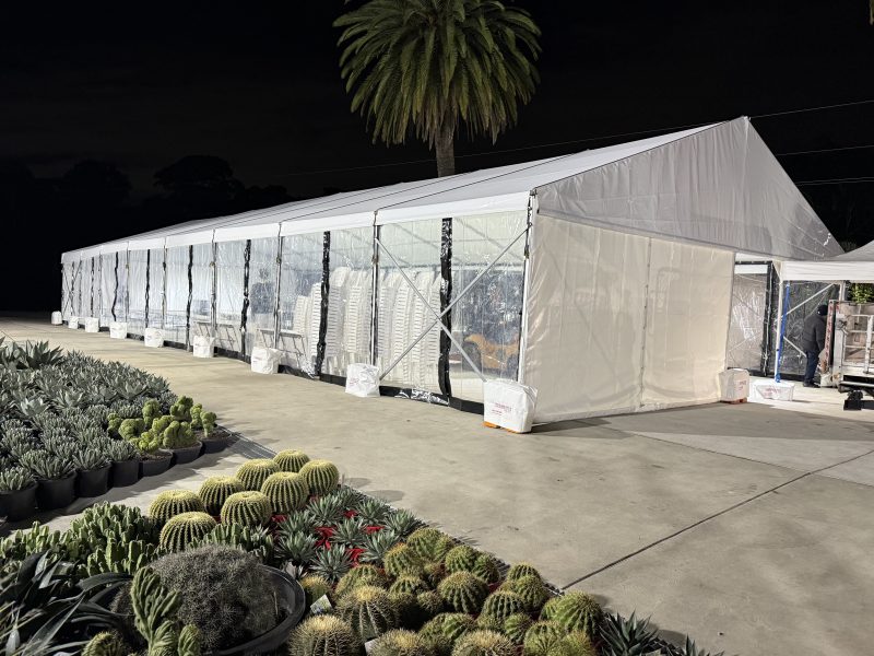 10m x 36m White Framed Marquee
